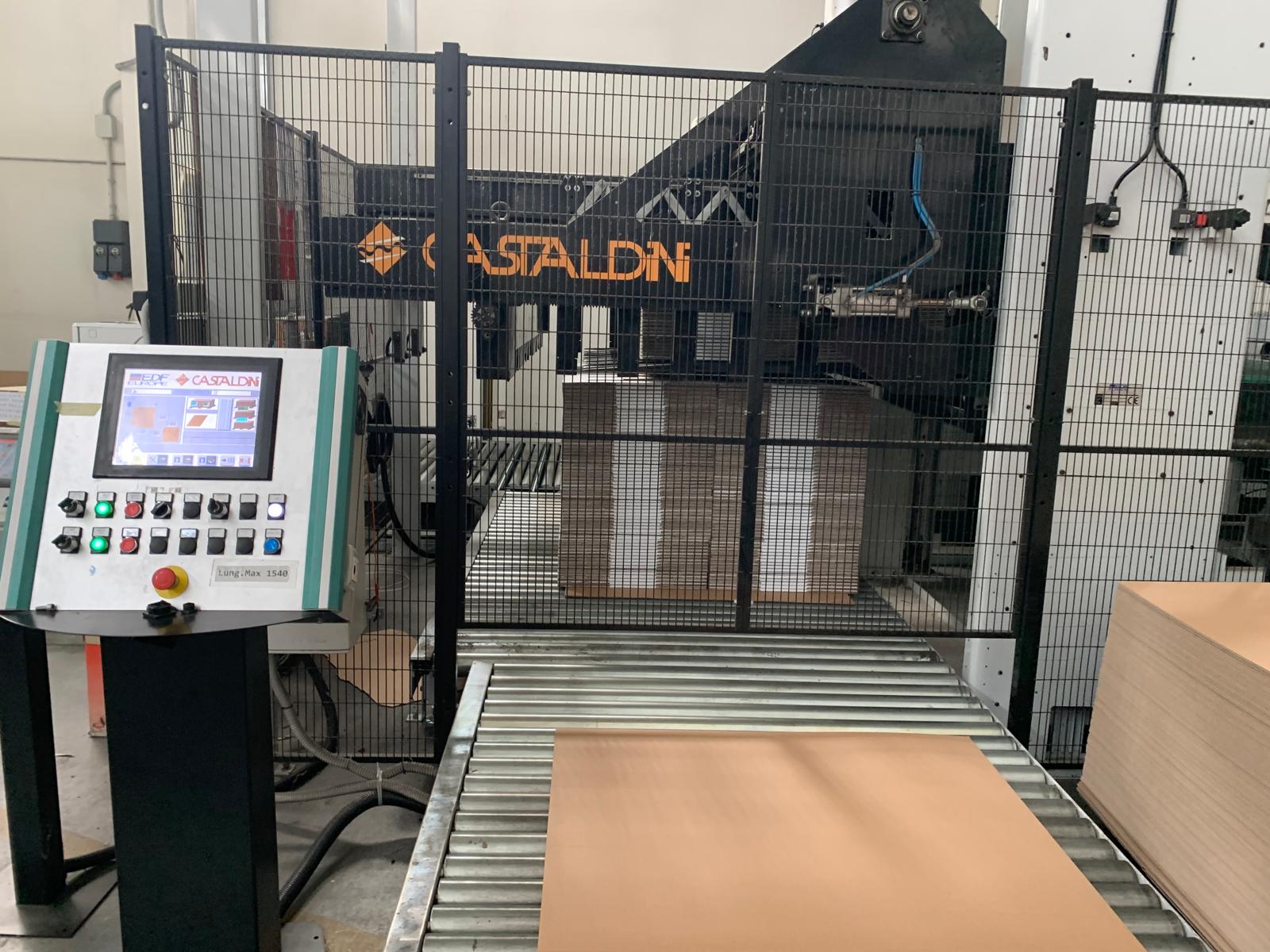 Pallettizzatore EDF Unipal – Ventose Interfalda, Mettibancale, 1600x1600 mm (Anno 2014)